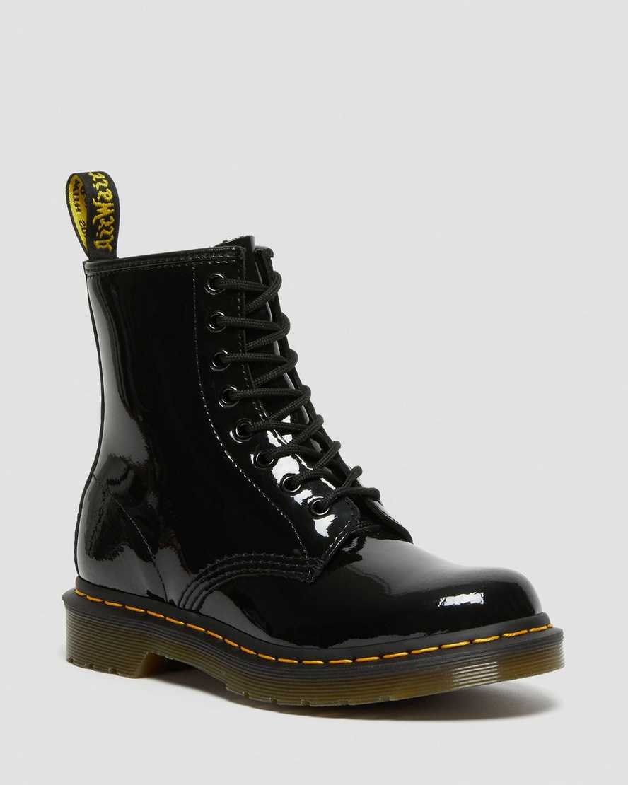 Dr. Martens 1460 Patent Deri Kadın Bağcıklı Bot - Bot Siyah |PLDNK6197|